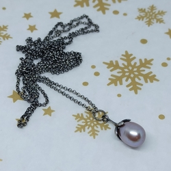 Long náhrdelník se sladkovodní perlou Ag 925/1000 7,43g 100cm