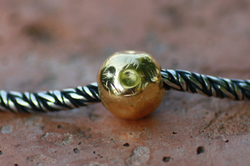 Bead Asteroid Ag 925/1000 gold plated