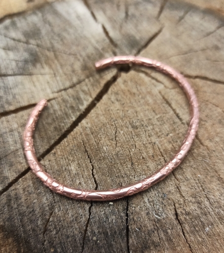  Copper twist bangle ILKO Beads "M"  - kopie